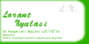 lorant nyulasi business card